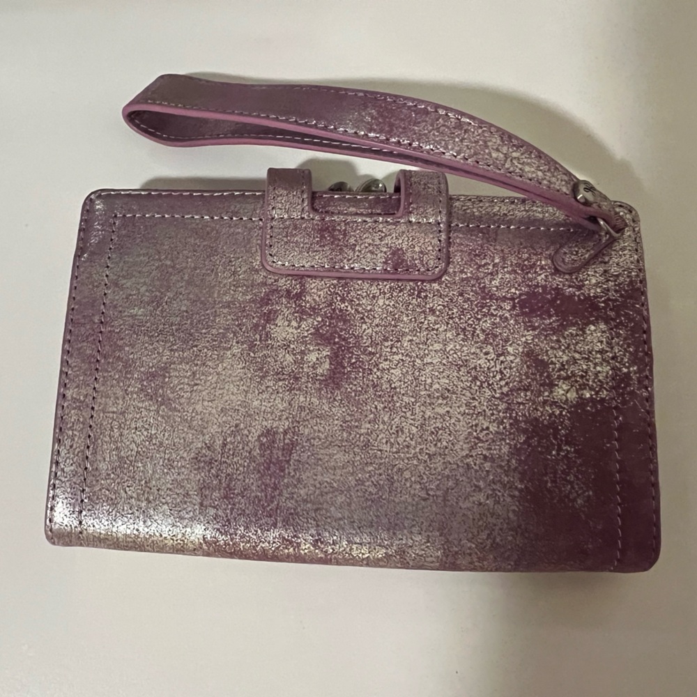 Metallic Pink Wristlet Wallet - Picture 8 of 10